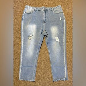 3 for $30. Plus High Waist Ripped Raw
Trim Skinny Jeans